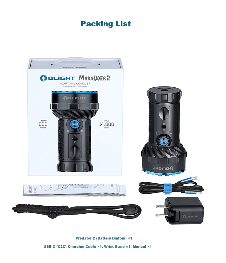 OLIGHT Warrior Mini 2 High Brightness Outdoor Camping Emergency Flashlight 10000 Lumens 9