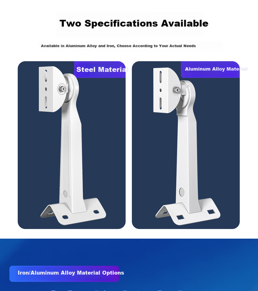 COMPCCTV Outdoor Surveillance Pole Mount Bracket for Security Cameras, Iron Clamp Holder for Utility Poles, Fence, Adjustable Goose Neck Joint, Wall Corner Installation Bracket 1