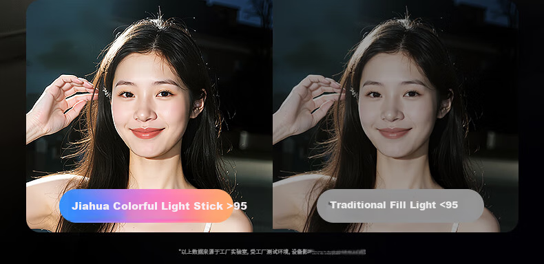 Kerunle RGB Handheld LED Full-Color Fill Light Stick Portable Adjustable Color Temperature Professional Video Photography Soft Light Outdoor Night Scene Light Stick 15