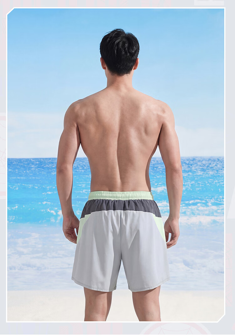 Disney Men's Swim Trunks, Anti-Embarrassment Swimming Shorts with Swim Cap Two-Piece Set, Beach Shorts Swimming D86005S2G, Gray, Size L 11