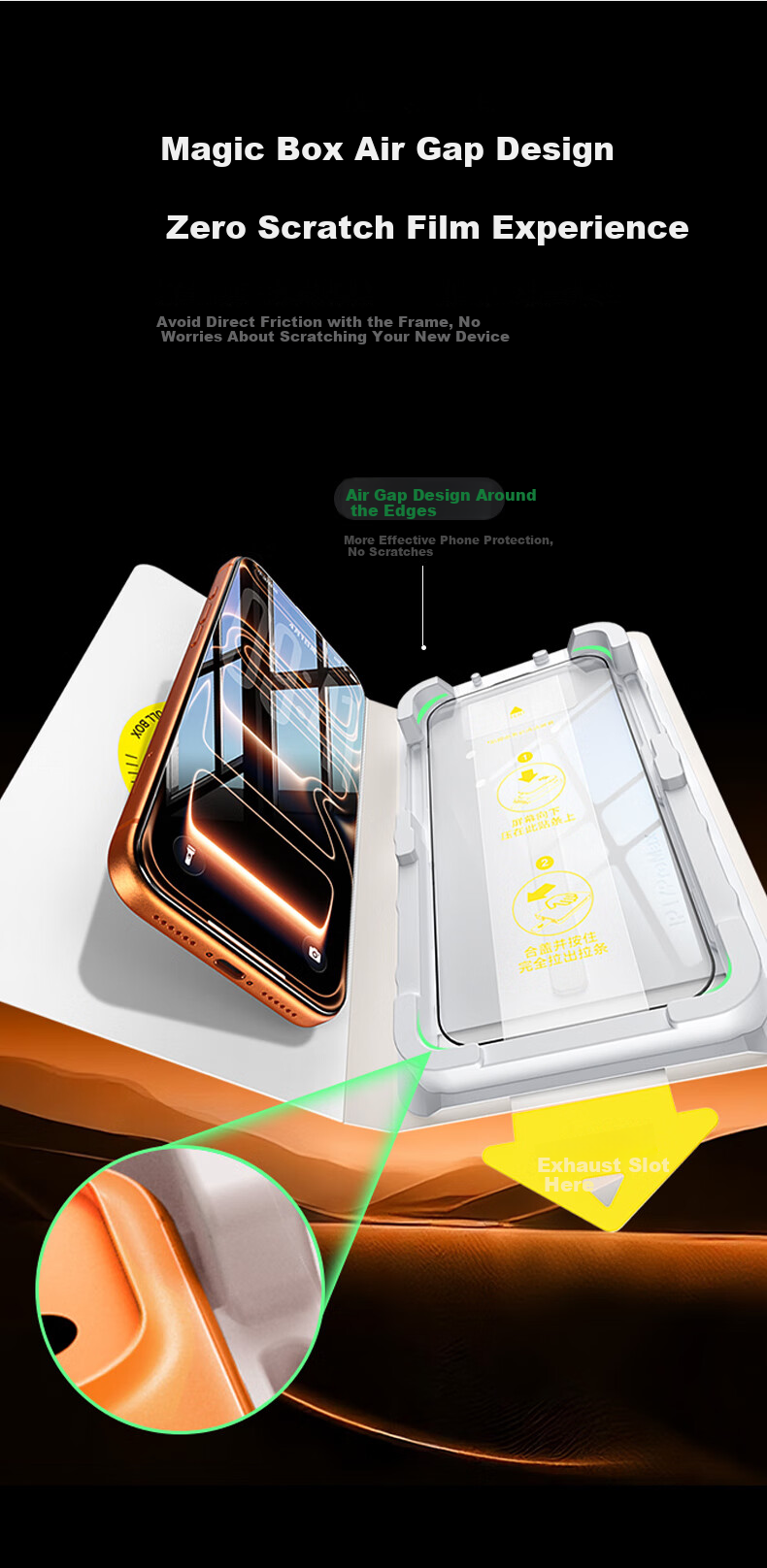 Pisen Tempered Glass Screen Protector for iPhone 15 Pro Max, Full Coverage, HD, Anti-Fingerprint, Drop Resistant, Dustproof, 2-Pack 3