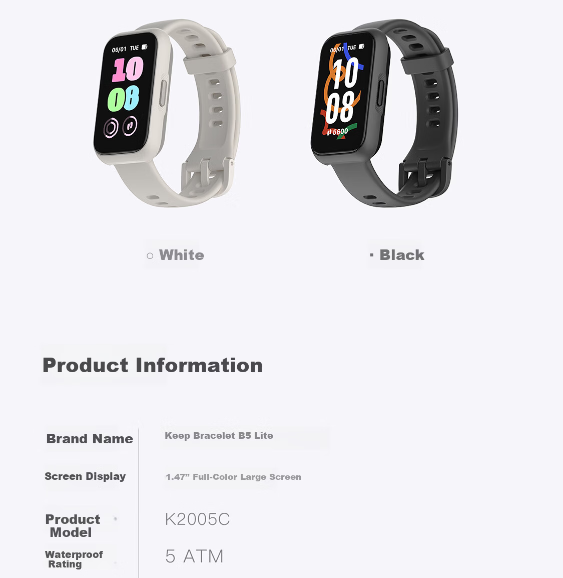 Keep Smart Fitness Tracker Sports Bracelet Blood Oxygen Heart Rate Monitor Multi-Sport Modes B5 Lite - Black with Added Table Tennis and Basketball Modes 31