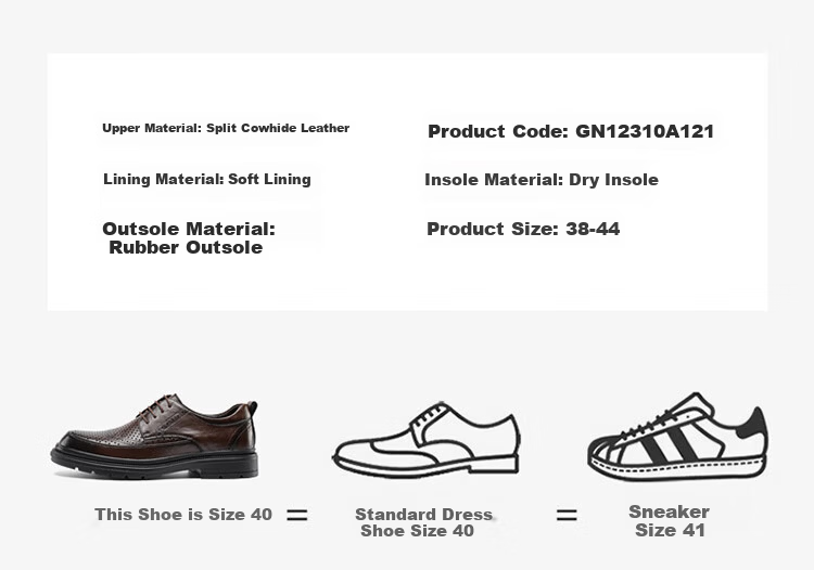 G.N.Shi Jia Men's Leather Shoes, Summer Hollow Breathable Brogue Carved Shoes, British Retro Business Formal Shoes for Me 18