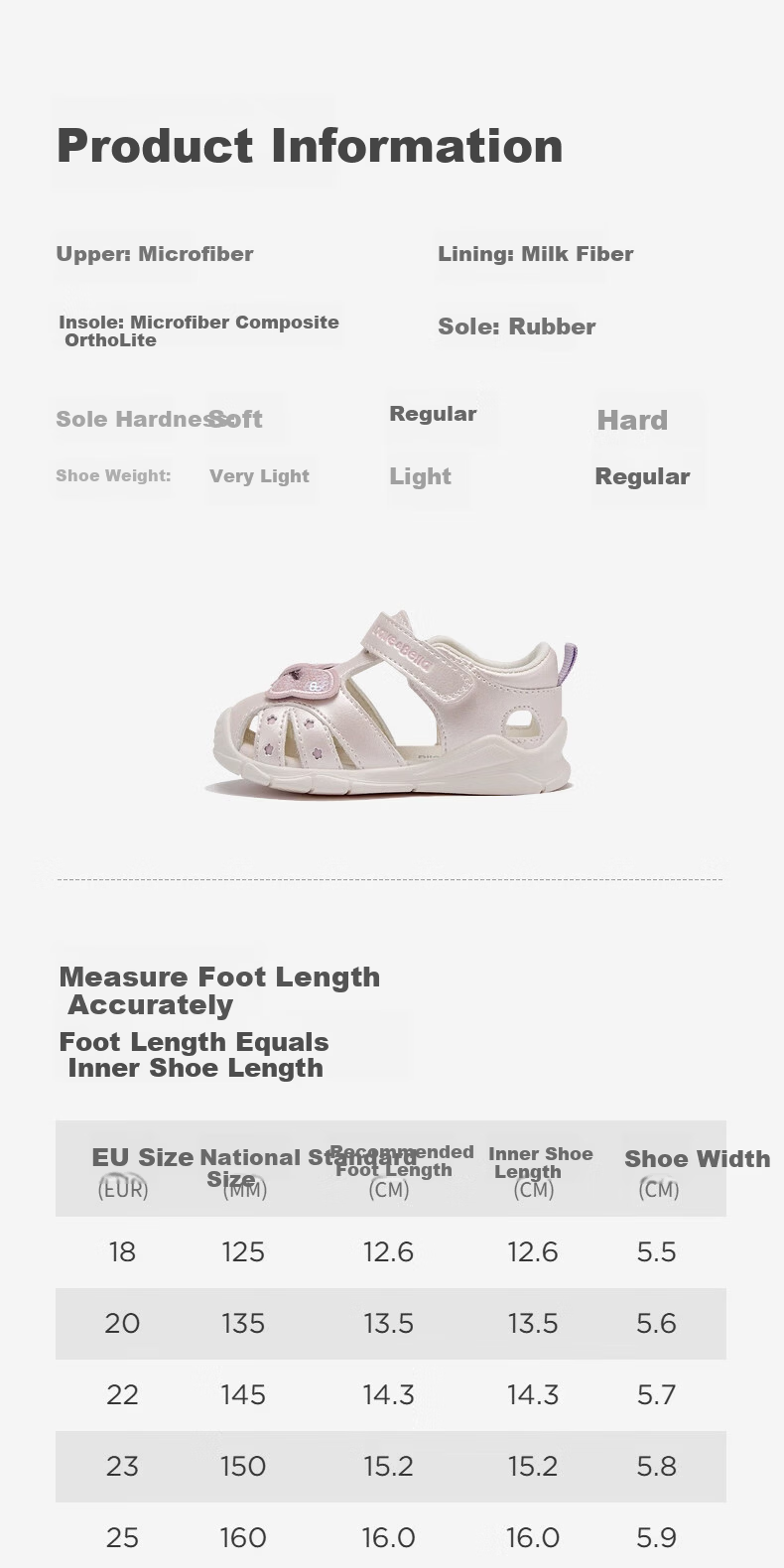 DAVE & BELLA Kids Key Shoes Girls Toddler Walking Sandals Baby Stylish Sweet Shoes 8