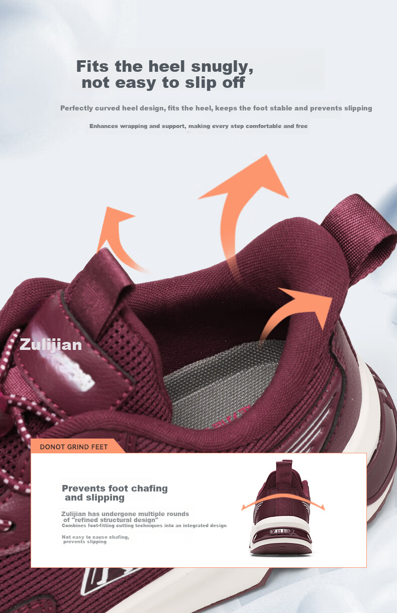 Zulijian Non-Slip Elderly Shoes 2026 Outdoor Sports Breathable Mesh Shoes Middle-Aged and Elderly Casual Shoes for Women Mom Shoes 6