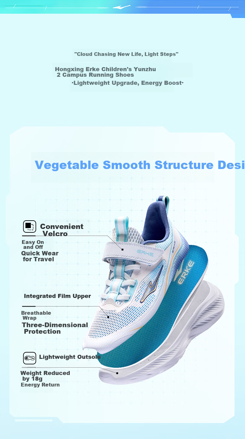 ERKE Kids Sports Shoes Boys and Girls Children's Breathable Summer Lightweight Durable Running Shoes Lavender Gray/Aromatic Purple Size 28 2