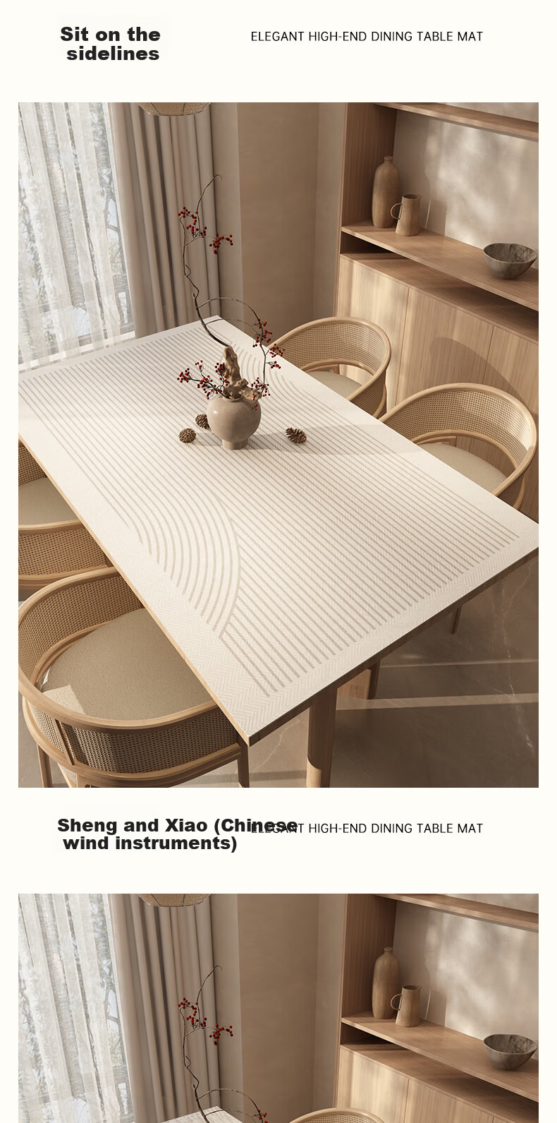 Fengliang Waterproof Oil-Resistant Thickened Table Mat Tablecloth Desktop Protective Mat Stain-Resistant Wash-Free Heat Insulation Coffee Table Desk Mat Customizable 11