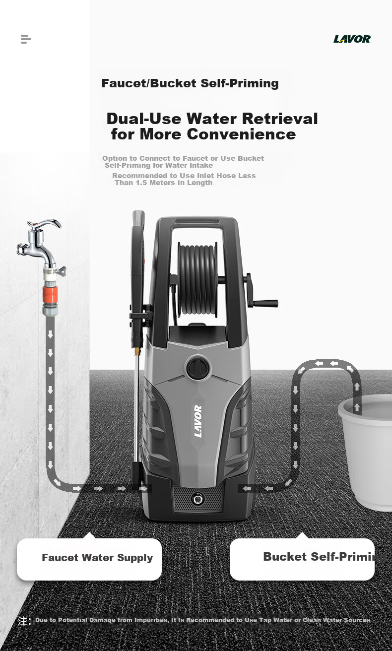 LAVOR High-Pressure Car Washer Water Gun Commercial Home 220V Spray Gun Outdoor Garden Powerful Surface Cleaning 9