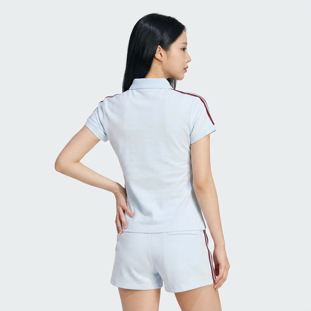 Adidas Originals Women's 3S POLO Short Sleeve Polo KD3698 Crystal Blue M 2