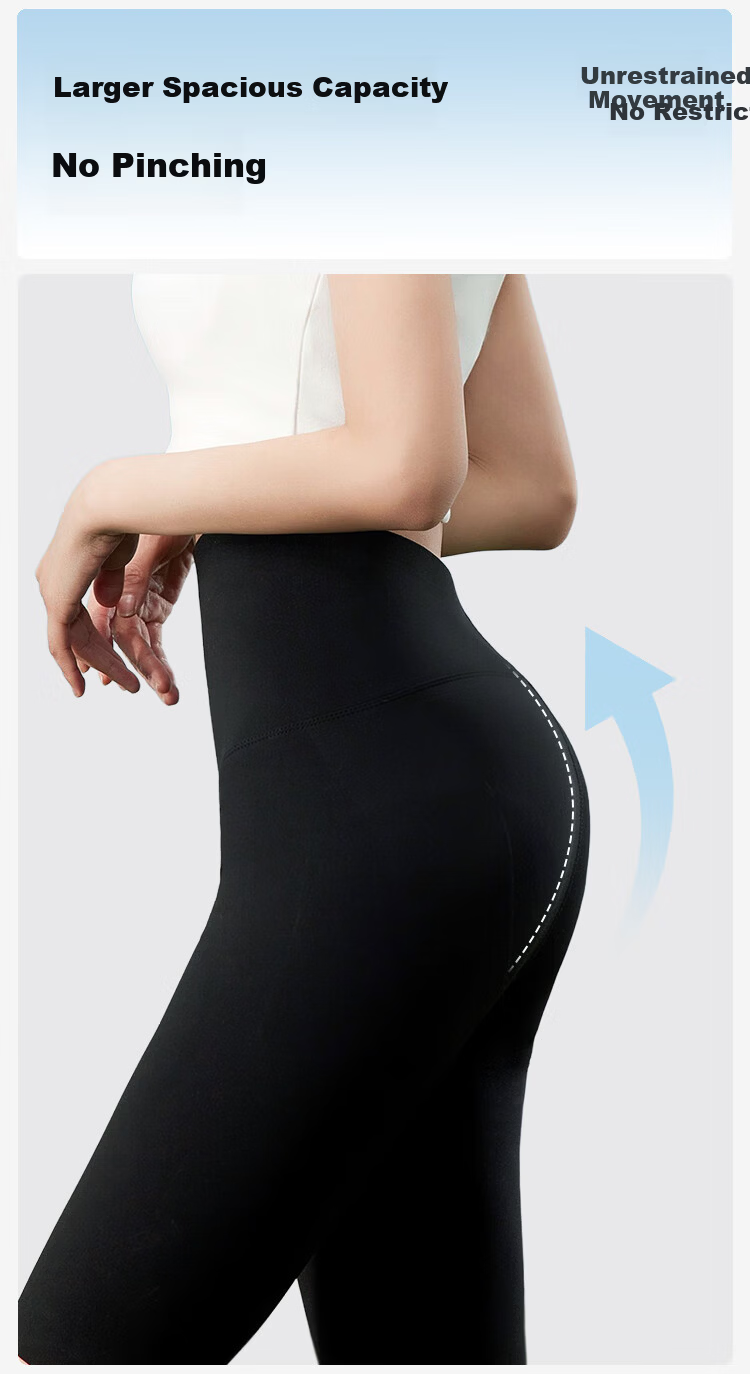 FitonTon Women's Summer Thin Ice Silk High-Waist Shaping Sharkskin Cycling Shorts Five-Point Yoga Leggings 11