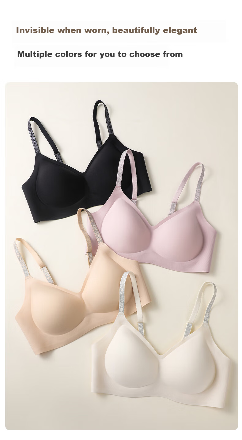 Miiow Camellia Seamless Women's 10A Antibacterial Wireless Bra Push-Up Lift Anti-Sagging Thin Bra 15