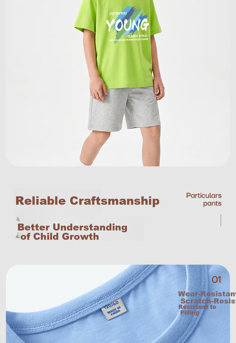 Baleno Boys' Summer Set, 2026 Style, Thin Short-Sleeve T-Shirt And Shorts Two-Piece Suit, Children's Sportswear for Summer 11