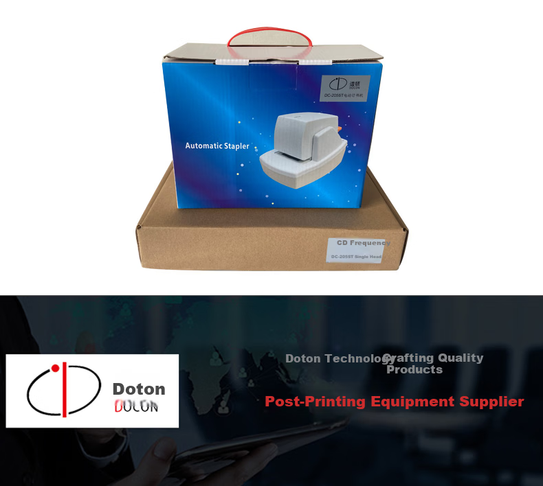 DOCON DC-207ST/207DT Stapler Refill Box, Flat Staple Automatic Light-Sensing Intelligent Electric Stapler Straight-Line Staples 14