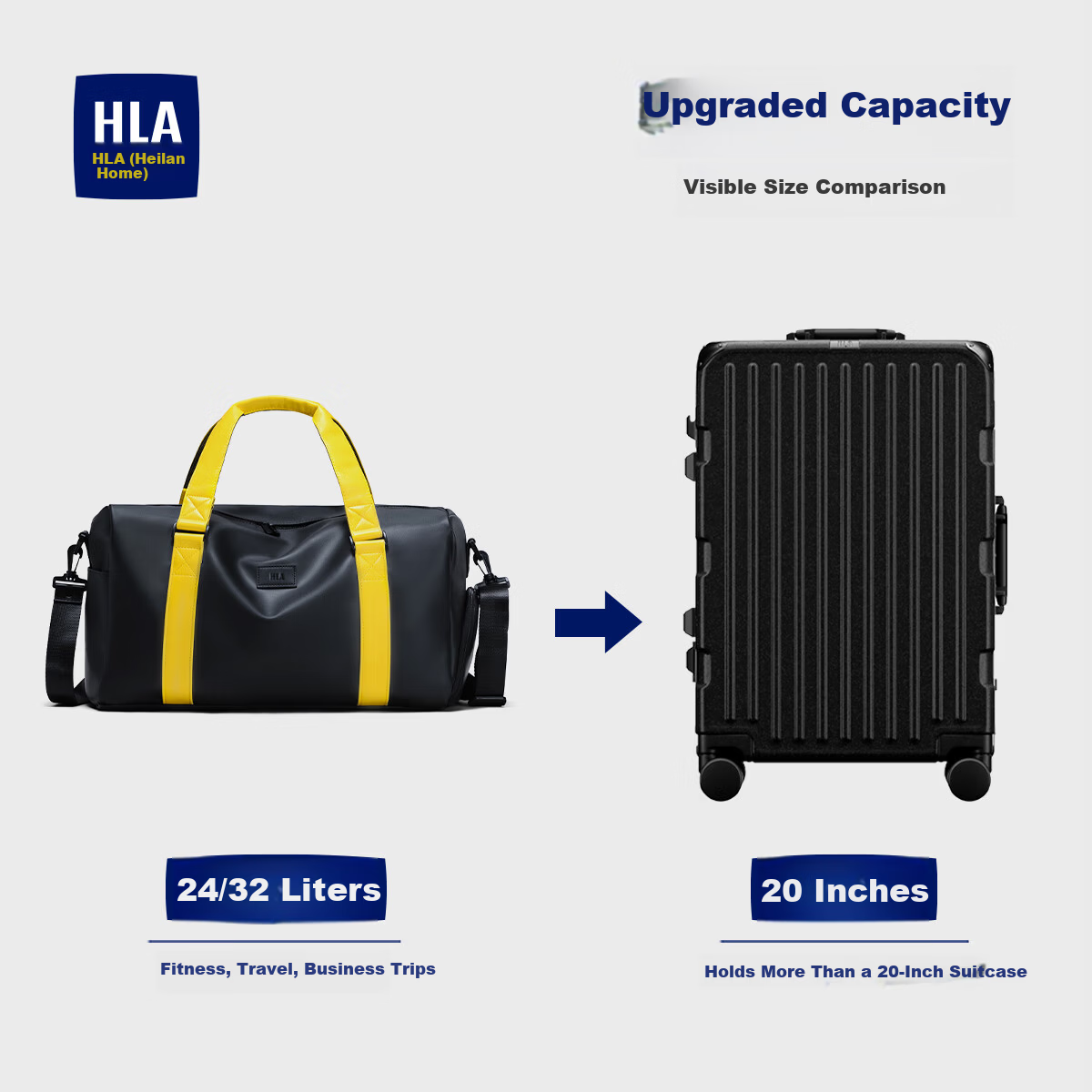 Hailan Home Travel Bag Hand Carry Luggage Bag Men and Women Sports Fitness Bag Short-distance Business Trip Luggage Bag Large Capacity Travel Bag