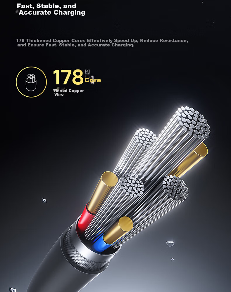 Baseus Type-C Data Cable, 6A Super Fast Charging 100W/66W, Suitable for Huawei Charging Cable P50/Mate60 Honor70Pro/50 Xiaomi Phone Cable Car Charger, Starry Black 9