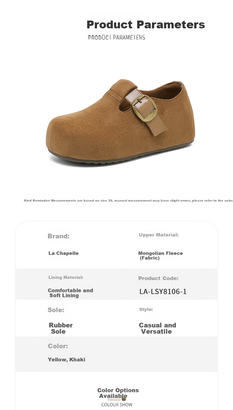 La Chapelle Women's Birkenstock Style Shoes New Thick Sole Casual Low-top Lightweight Shoes for Women, Khaki, Size 36 1
