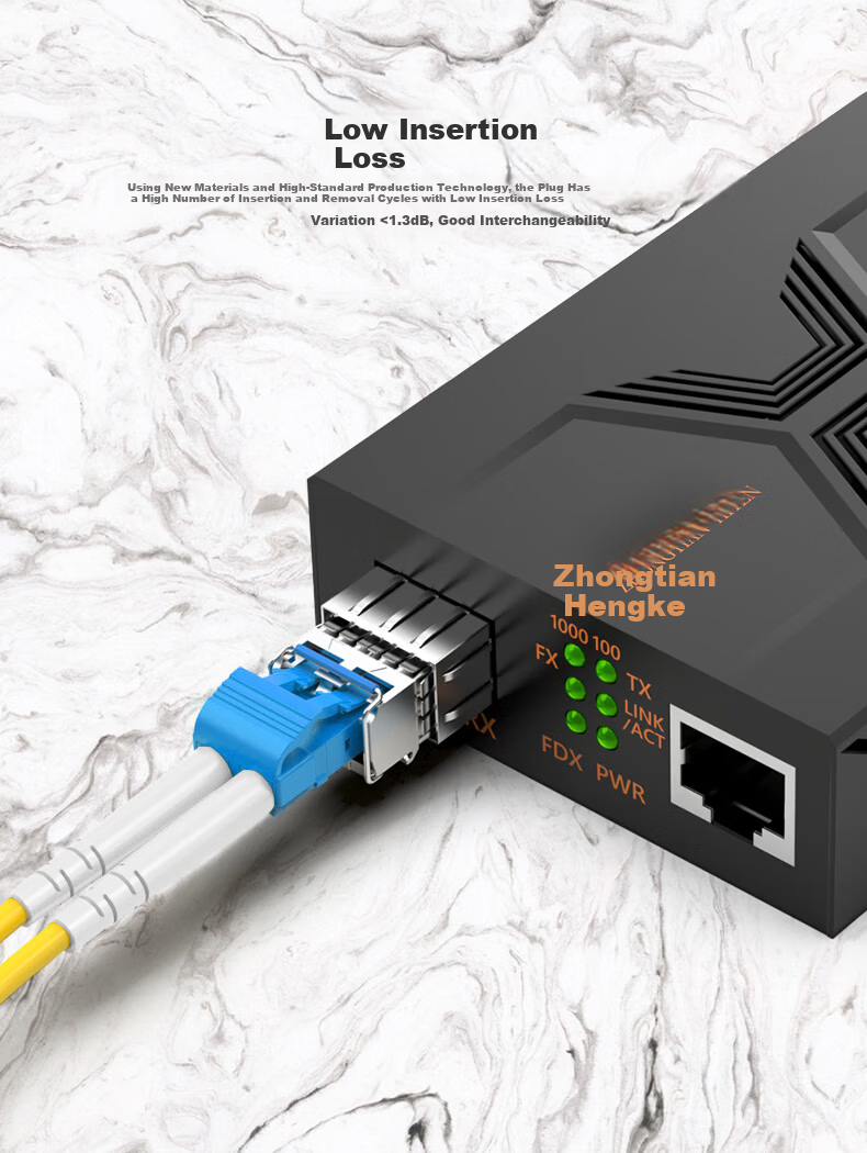 ZHONG TIAN HITECH Telecom-Grade Fiber Optic Patch Cable LC-LC Single-Mode Dual-Core Duplex 2.0 Fiber Optic Cable, 1 Meter, ZT-L101 7
