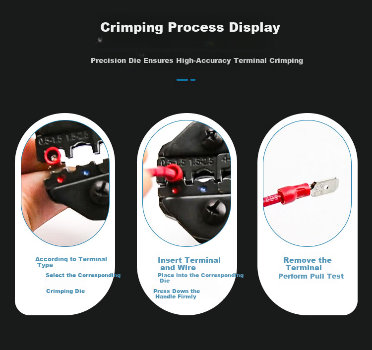 ELECALL Electrical Crimping Pliers 0.5-6mm², Pre-Insulated Wire Crimper, Cold-Press Terminal Pliers ELE-03C for Home Use 4