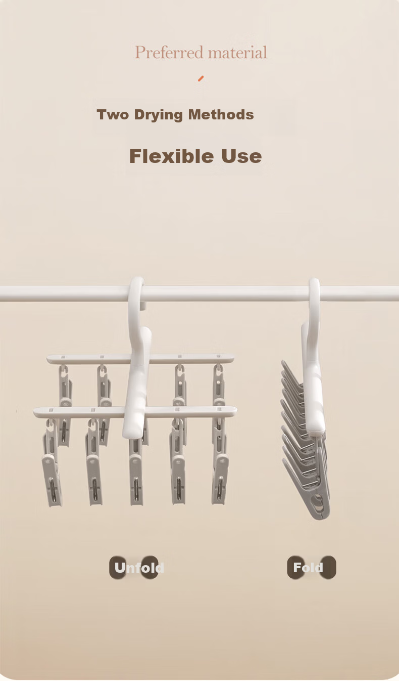 JEKO&JEKO Sock Drying Rack, Clothespin, Sock Drying Tool, Windproof Underwear Hanger 7
