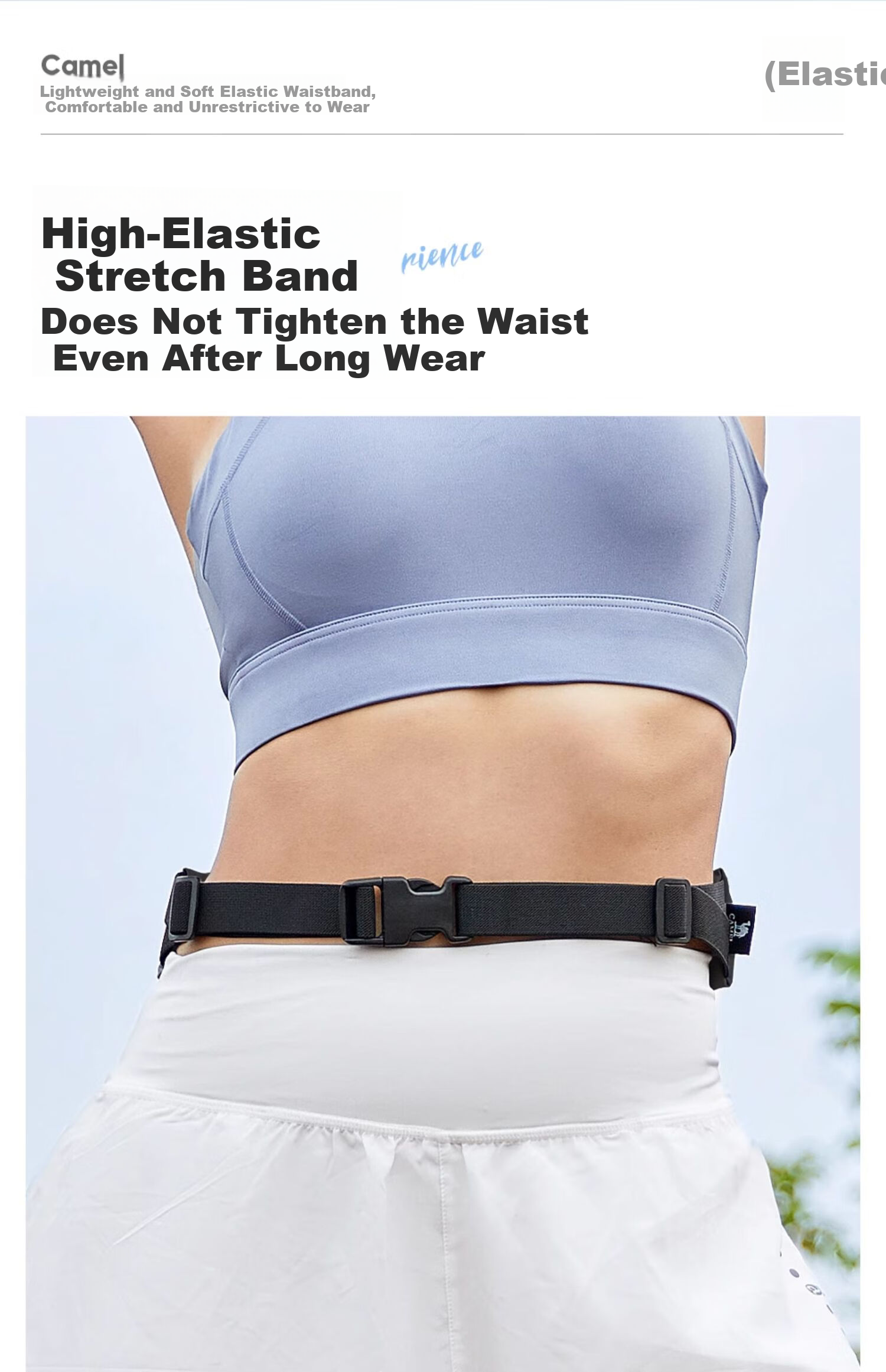 CAMEL Sports Waist Bag Unisex Running Phone Waist Pack Fitness Mini Belt 8W3AMT002A Black 5