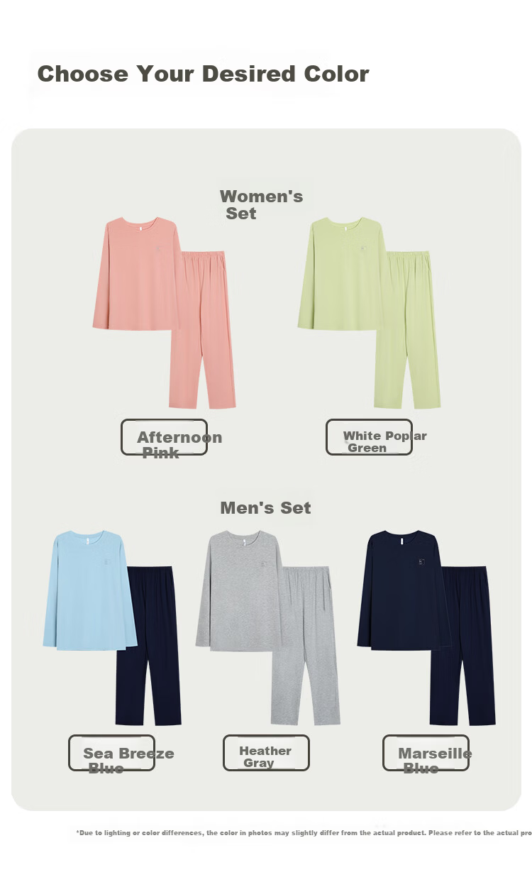 Hodo Home Men's Spring Autumn Cotton Antibacterial Thin Long Sleeve Colorblock Pajamas 9