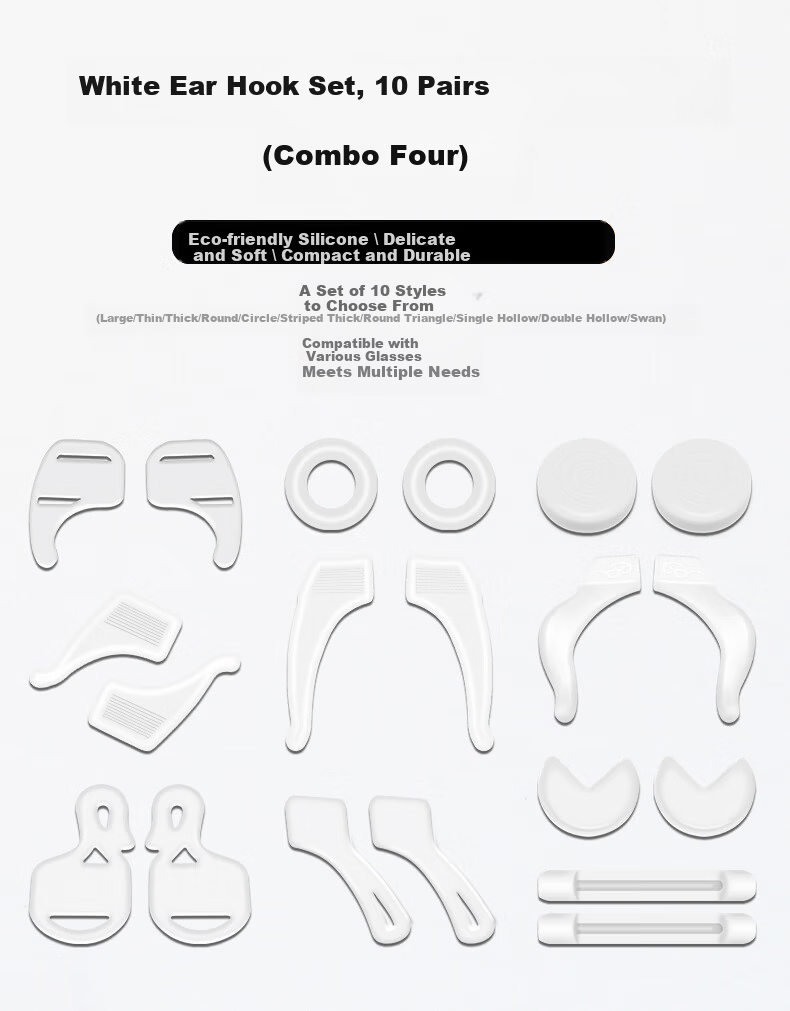 SooGree Anti-Slip Silicone Ear Hooks Replacement Eyeglass Temple Tips Accessories 26