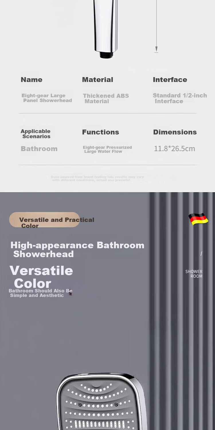 Del 28-Year Brand Powerful Pressurized Shower Head Multifunctional Large Panel Home Shower H6241 12