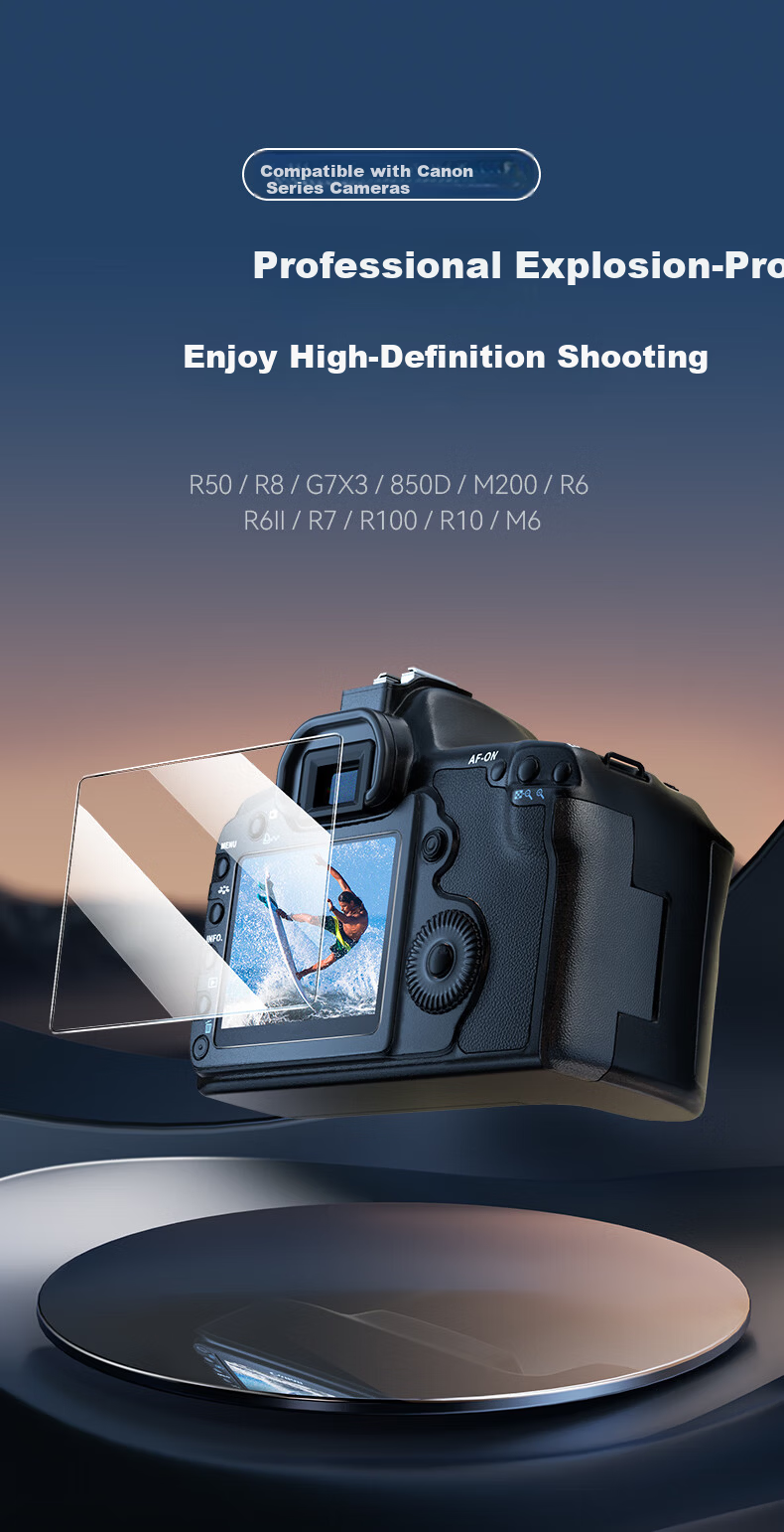 Llano Tempered Glass Screen Protector for Canon EOS R50V/R100/R10 Camera DSLR Mirrorless Accessories 1