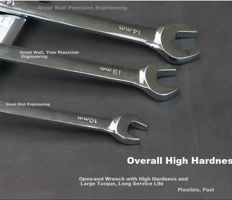 Great Wall Ratchet Dual-Use Wrench Industrial Open-End and Box-End Quick Ratchet Wrench Auto Repair Tool Set 16mm 317616 4