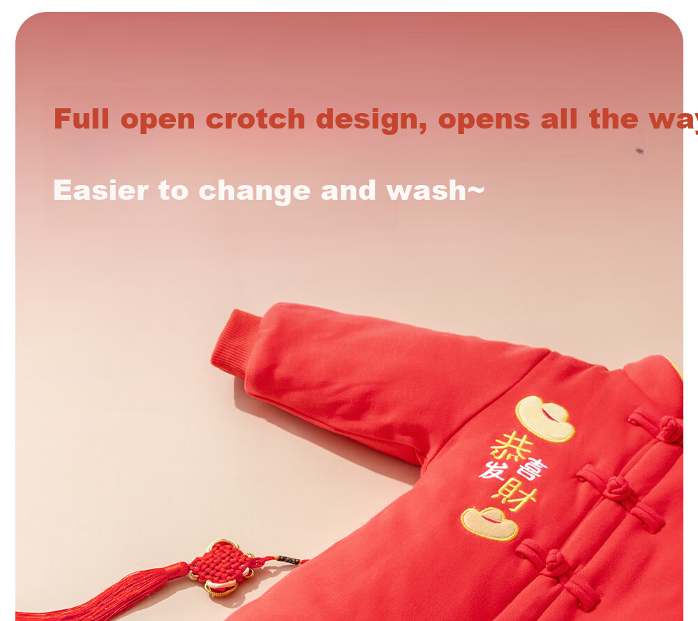 Betis Baby New Year Autumn Winter Cotton-Padded Romper Festive Full Moon Hundred Days Baby Outing Cotton Clothes 15