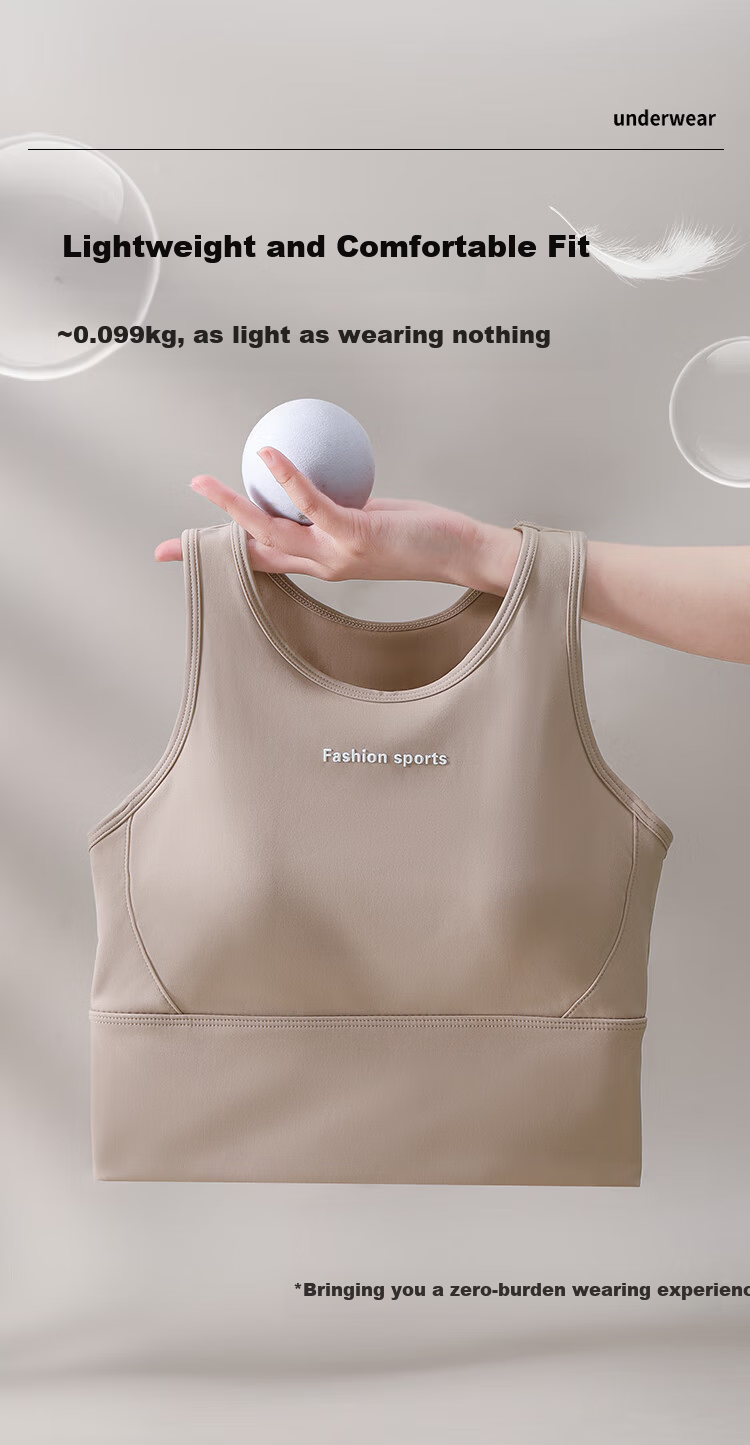 Xueqiman Women's Sports Bra Running Shockproof Anti-Sagging Outer Wear Seamless Fitness Training Yoga Top Bra 4