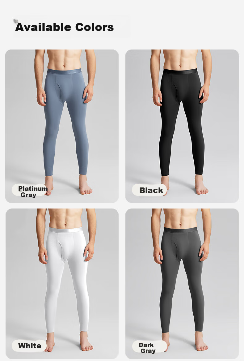 Men's Modal Thermal Thin Loose Fit Plus Size Warm Long Johns Thermal Underwear Winter Heat Retention Slim Fit Base Layer Pants 13