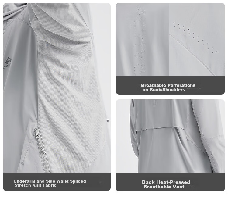 Pioneer Camp Zhuque Sun Protection Jacket for Men, Summer Outdoor Lightweight Sun Protection Clothing, Loose-Fitting Hooded Coat for Men, UV-Resistant Skin Coat 8