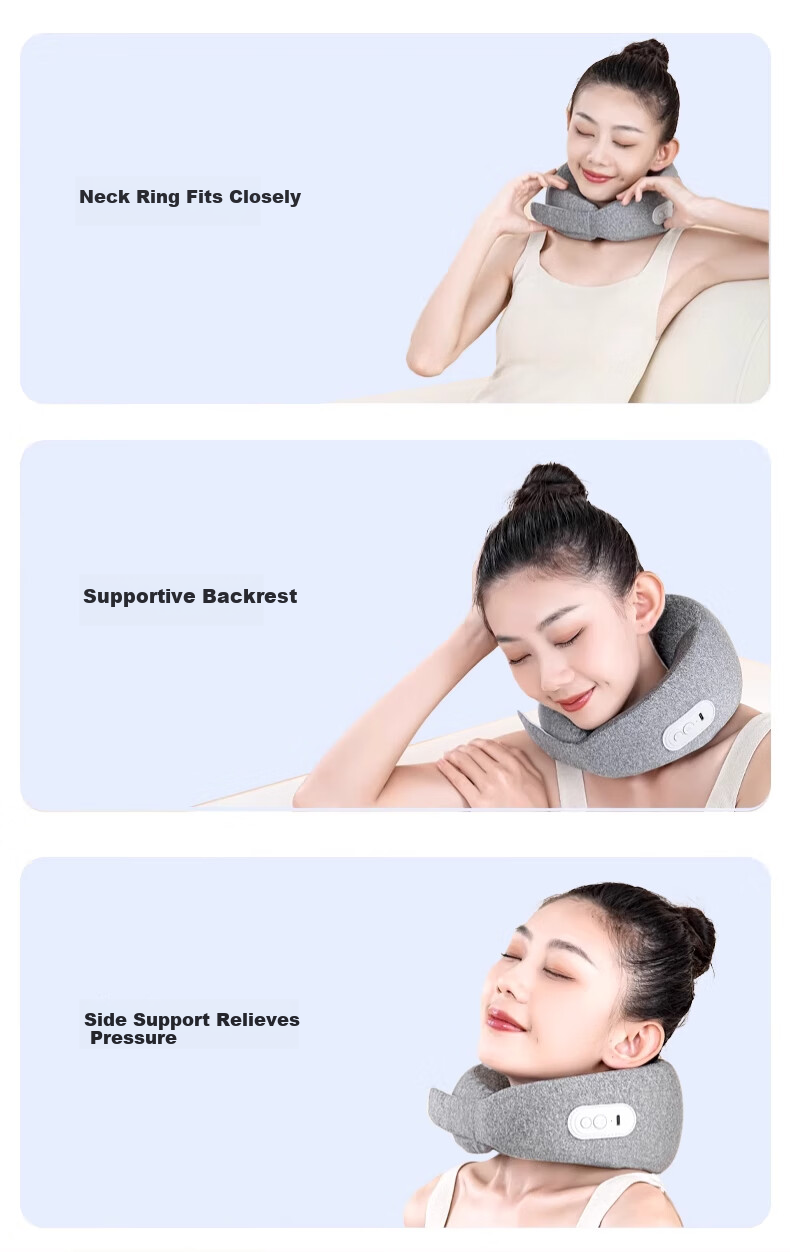 Mixiaoshu Push-Type Inflatable U-Shaped Neck Pillow, Travel Pillow, Portable Flying Neck Protector, U-Shaped Pillow for High-Speed Rail Sleeping 20