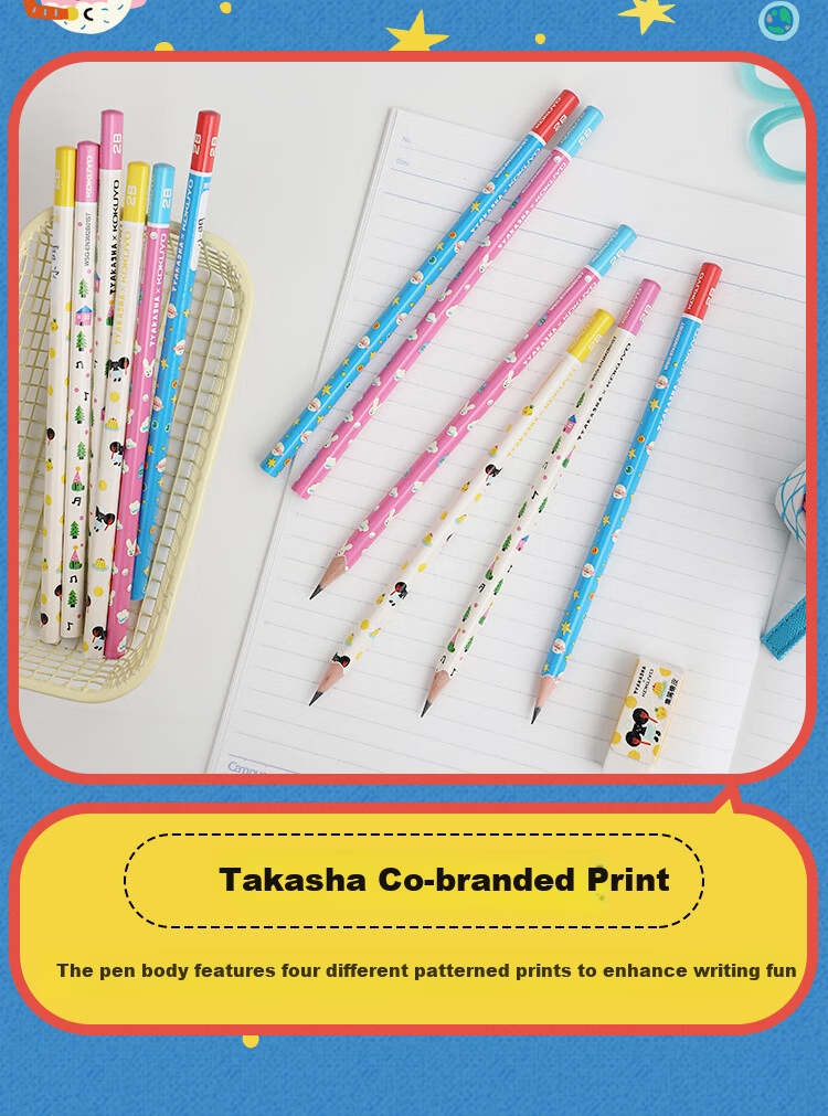 KOKUYO Campus Endangered Species Series Triangular Writing Pencils 12-Pack WSG-ENHB01 6
