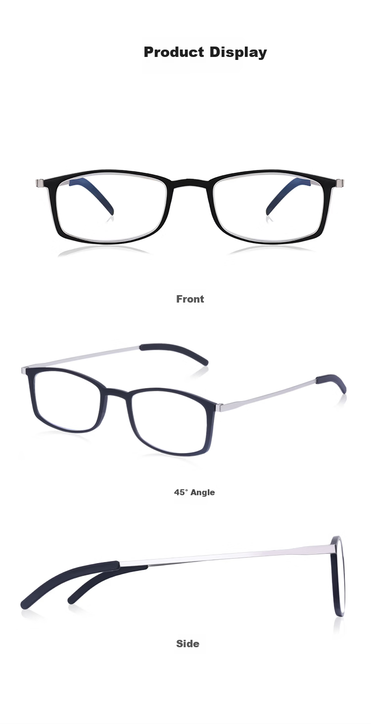 Mr. PuTian Anti-Blue Light Reading Glasses for Men And Women, Ultra-Light Portable Presbyopic Glasses for Elderly, Black, -2.50 Diopters, for Ages 60-64 16