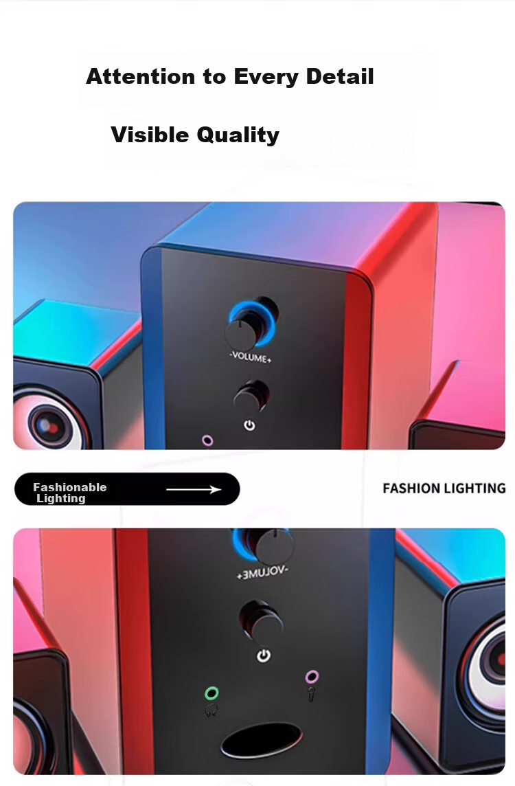 SADA S-201 Microphone Computer Speaker Headset All-in-One Desktop 2.1 Bluetooth Wired Multimedia Subwoofer Laptop Speaker 7