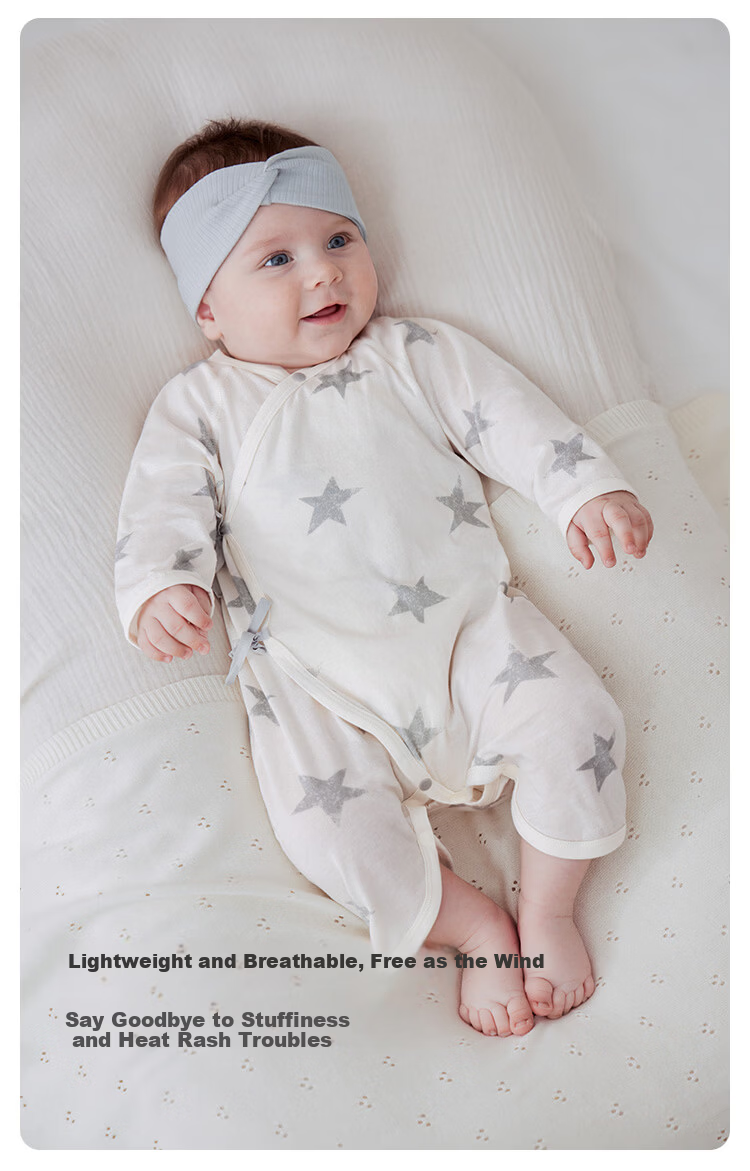 Babylove Anxinrou Newborn Bodysuit Spring Summer Thin Cotton Baby Romper Butterfly Suit 4