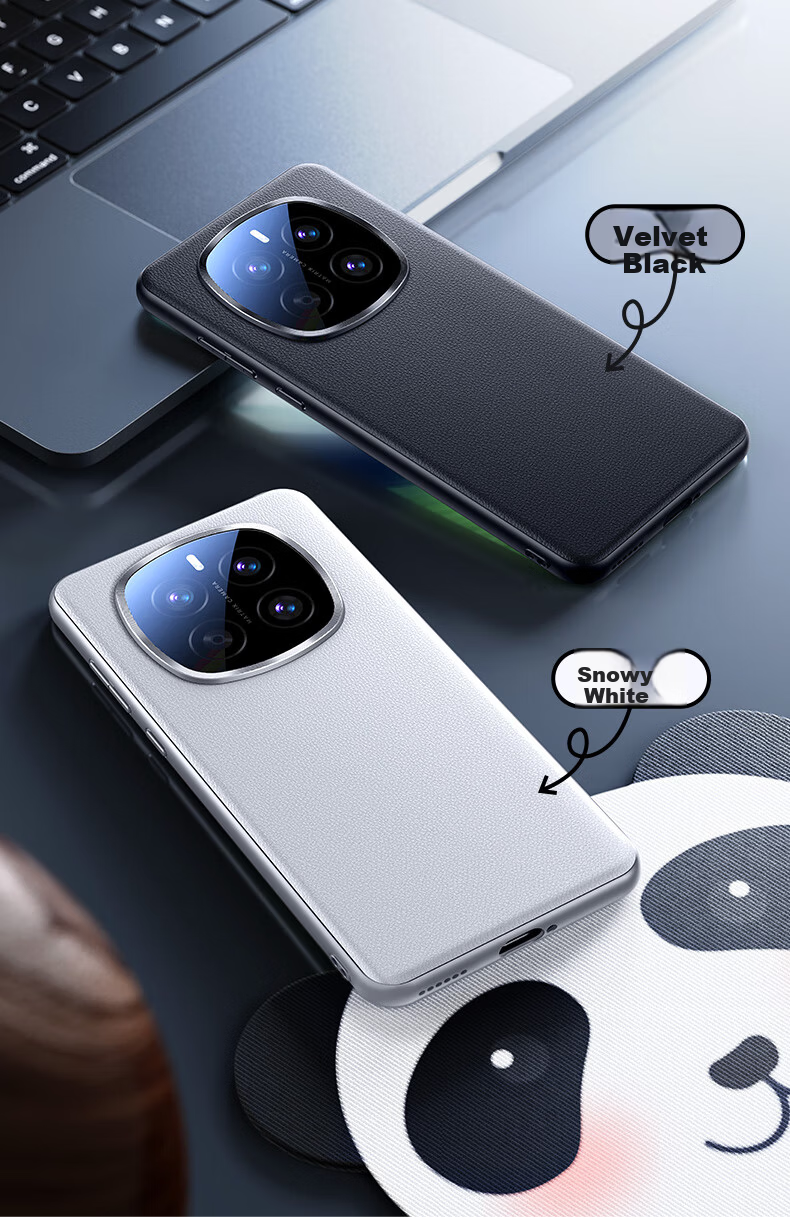 Tianjue Luxury Genuine Leather Full-Coverage Slim Shockproof Heat-Dissipation Protective Case for Honor Magic7 Smartphone, Unisex Simple Elegant New Model 4