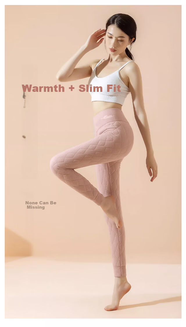Xueqiman Women's Wool Thermal Pants Winter Fleece-Lined Thickened Cotton Pants Extra Thick Autumn Trousers Student Cold-Resistant Leggings 9