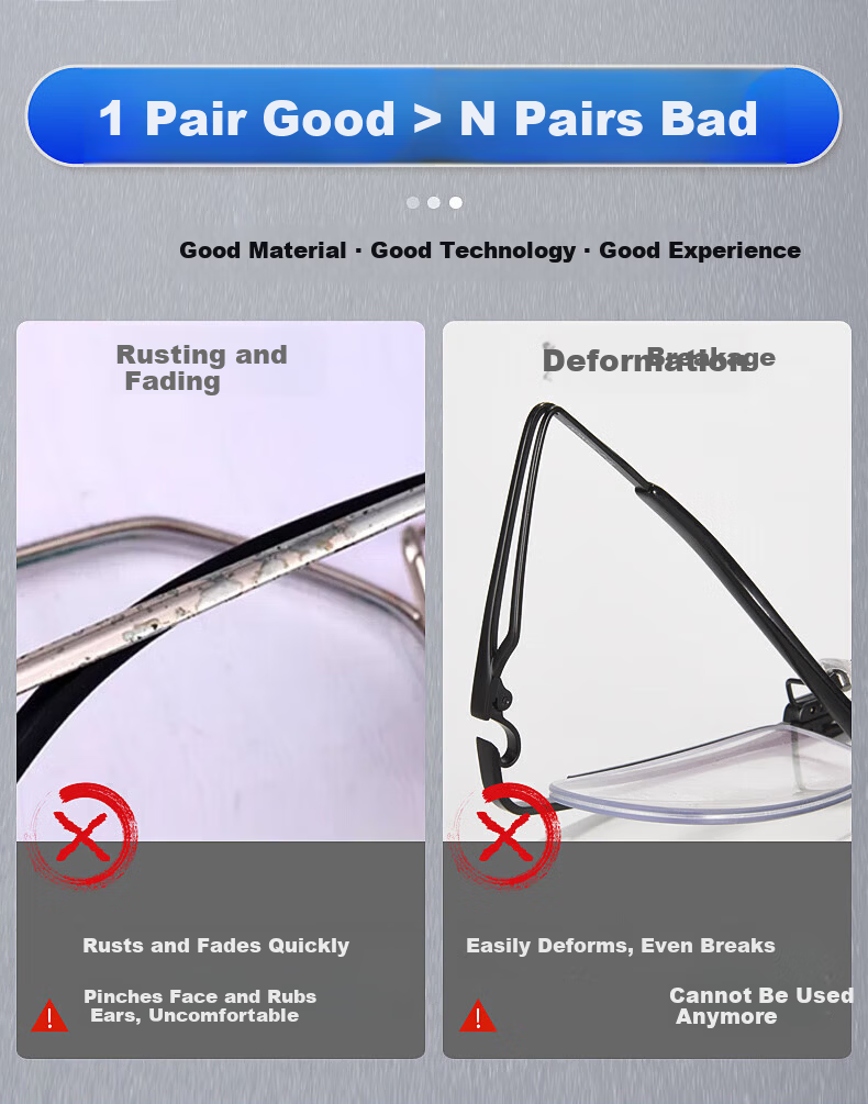 Chuangguo Men's Genuine Reading Glasses High-Definition Imported Blue Light Blocking Auto-Focus Adjustable Multifocal Premium Brand 18