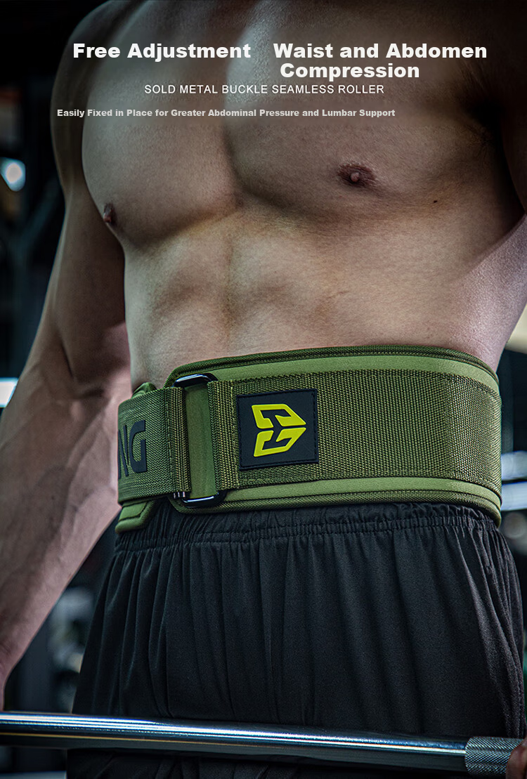 Gingpai Sport Fitness Waist Belt, Squat And Deadlift Professional Strength Training Equipment, Sports Protective Gear, Weightlifting Back Support for Men, Black And Yellow, XL Size 5