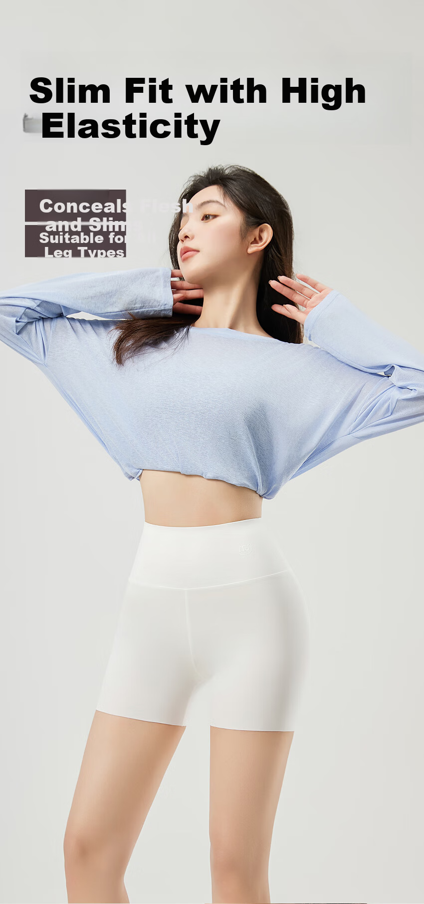 LangSha Ice Silk Shark Leggings for Women, High-Waisted, Tight-Fitting, Slimming, Base Layer Pants, Sports Fitness Yoga Pants, Three-In Safety Shorts 8