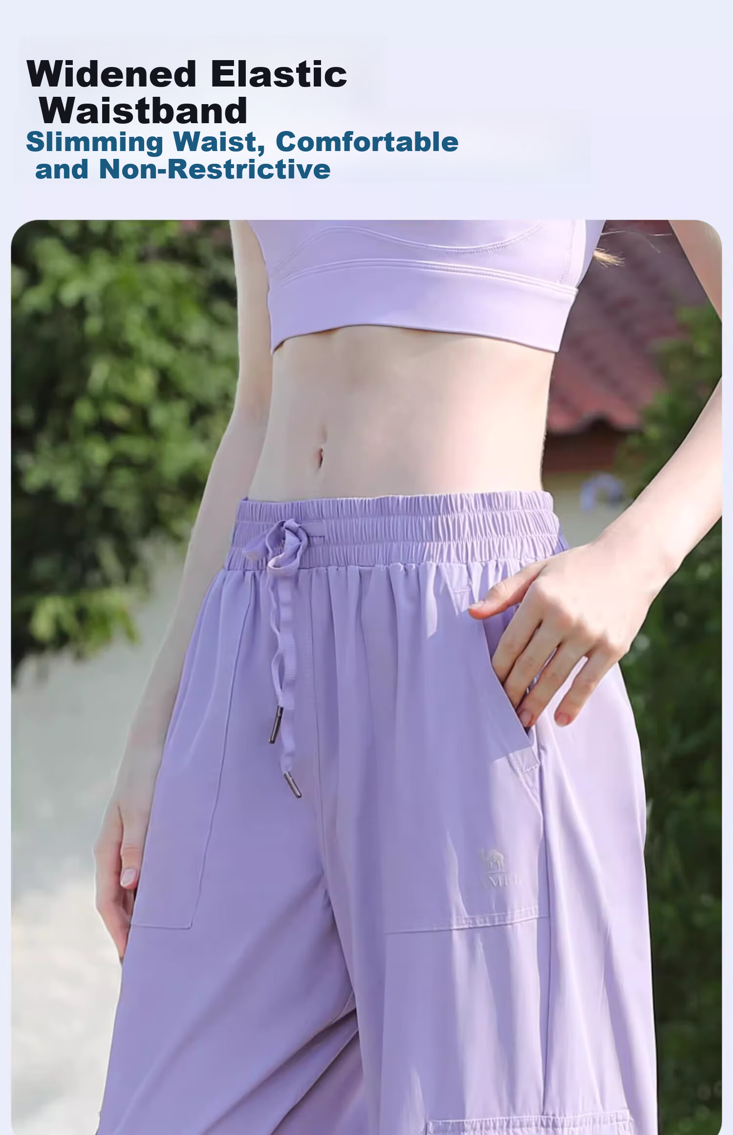 CAMEL Women's Paratrooper Cargo Pants High-Waist 2025 Spring/summer New Loose Straight-Leg Pants Breathable Sun Protection Casual Pants L 11
