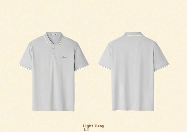 HLA Short-Sleeve Polo Shirt for Men, New Year of The Tiger Design, Dunhuang Non-Iron Short Sleeve, Summer Father's Day Gift 8