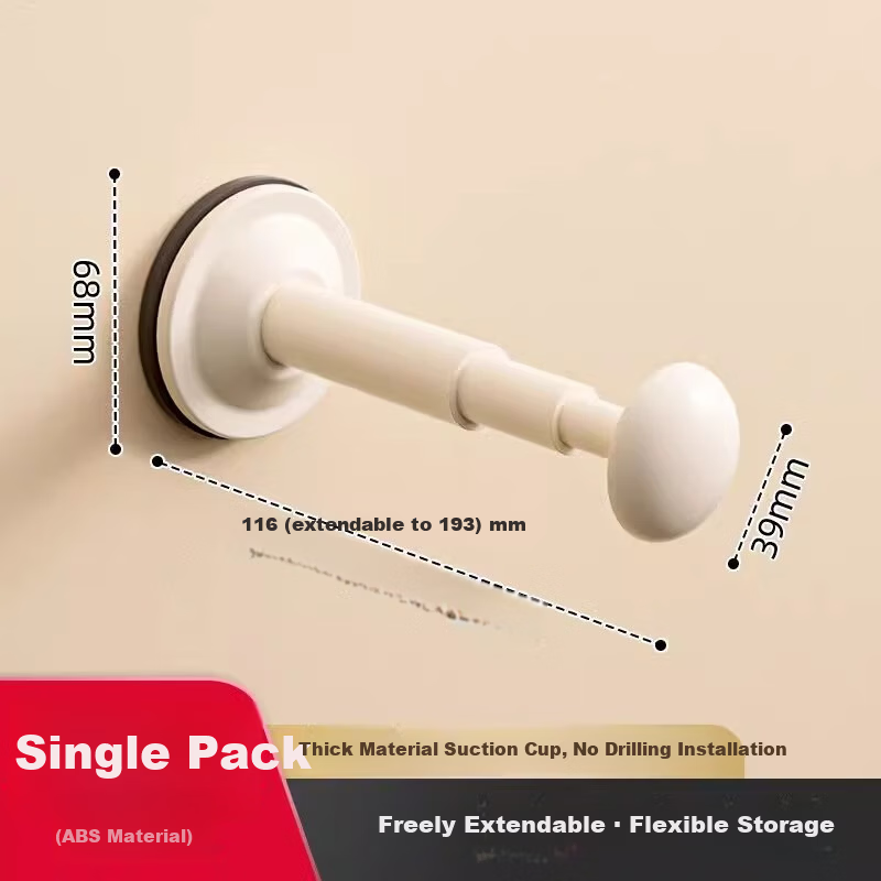 MUYA Suction Cup Clothes Hanger Storage Organizer Multifunctional Wall-Mounted Drying Rack for Home Balcony No Drilling Required