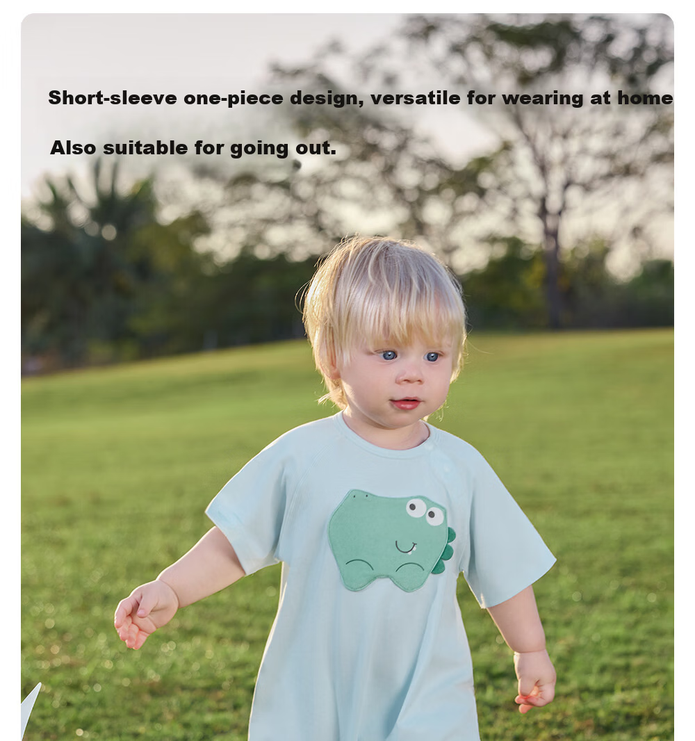 Betis Baby Clothes Summer Thin Cool Breathable Romper Newborn Short Sleeve One-piece Air Conditioning Suit Crawling Suit 18