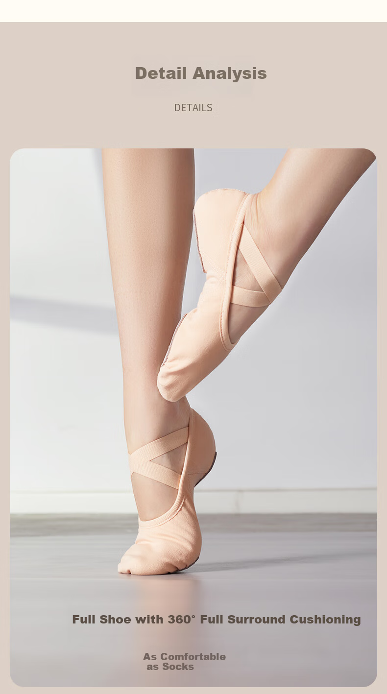 TIEJIAN Dance Shoes Adult Children Spliced Elastic Fabric Ballet Practice Shoes Unisex Chinese Classical Dance Shoes Camel Color Size 37 6