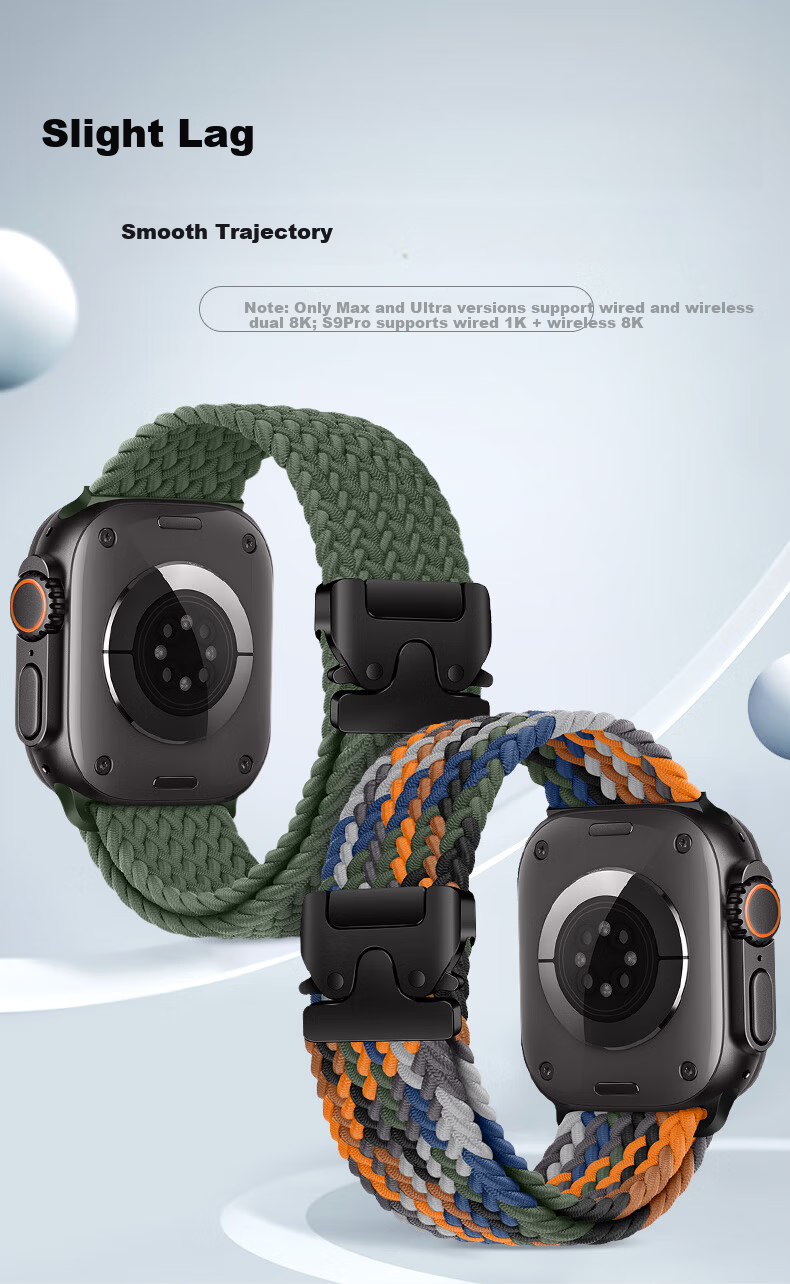 Binghong Nylon Parachute Buckle Watch Band for Apple Watch Ultra 3/SE3/Ultra 2/S11/S10/S9/8/SE2 - Dark Olive Green 6