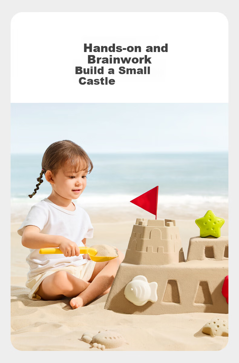 Babycare & BCTOYS Beach Toy Set Sand Shovel Water Play Tools for Kids Ages 3-6 Boys and Girls Birthday Gift - 9 Pieces 4